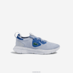 Lacoste לרוץ סניקרס טקסטיל ספין DZ4D0D3069 תכלת 52c ילדים
