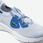 Lacoste לרוץ סניקרס טקסטיל ספין DZ4D0D3069 תכלת 52c ילדים - Image 6