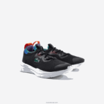 Lacoste לרוץ ספין סרוג טקסטיל ניגודיות נעלי ספורט DZ4D0D3298 שחור כחול 011 ילדים - Image 2