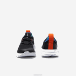 Lacoste לרוץ ספין סרוג טקסטיל ניגודיות נעלי ספורט DZ4D0D3298 שחור כחול 011 ילדים - Image 4