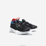 Lacoste לרוץ ספין סרוג טקסטיל צבע ניגודיות נעלי ספורט DZ4D0D2981 שחור כחול 011 תינוקות - Image 2