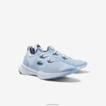Lacoste לרוץ ספין סרוג טקסטיל צבע ניגודיות נעלי ספורט DZ4D0D3329 תכלת לבן 2k7 זוטרים - Image 2