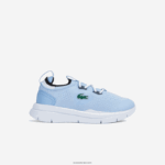 Lacoste לרוץ ספין סרוג טקסטיל צבע ניגודיות נעלי ספורט DZ4D0D2980 תכלת לבן 2k7 תינוקות
