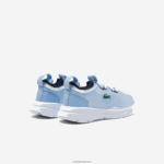 Lacoste לרוץ ספין סרוג טקסטיל צבע ניגודיות נעלי ספורט DZ4D0D2980 תכלת לבן 2k7 תינוקות - Image 3