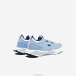 Lacoste לרוץ ספין סרוג טקסטיל צבע ניגודיות נעלי ספורט DZ4D0D3329 תכלת לבן 2k7 זוטרים - Image 3