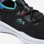 Lacoste לרוץ ספין סרוג טקסטיל צבע ניגודיות נעלי ספורט DZ4D0D2981 שחור כחול 011 תינוקות - Image 6