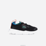 Lacoste לרוץ ספין סרוג טקסטיל צבע ניגודיות נעלי ספורט DZ4D0D2981 שחור כחול 011 תינוקות