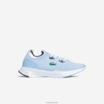 Lacoste לרוץ ספין סרוג טקסטיל צבע ניגודיות נעלי ספורט DZ4D0D3329 תכלת לבן 2k7 זוטרים