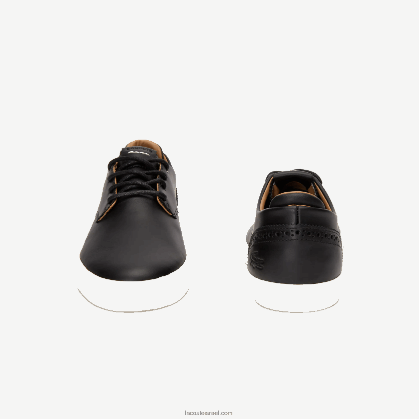Lacoste מאמני עור של esparre club DZ4D0D1718 שחור ולבן 454 גברים - Image 5