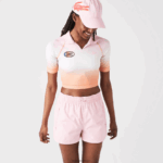 Lacoste מארז קיץ ספורט שיפוע קצר ופולו מתיחה DZ4D0D2499 ורוד לבן כתום dfk נשים