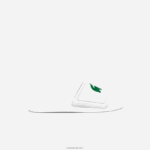 Lacoste מגלשות סינתטיות דוחות מים קרוקו DZ4D0D1819 לבן/ירוק 082 גברים