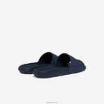 Lacoste מגלשות סינתטיות דוחות מים קרוקו DZ4D0D1820 נייבי ולבן 092 גברים - Image 3