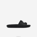 Lacoste מגלשות סינתטיות דוחות מים קרוקו DZ4D0D1821 שחור ולבן 312 גברים