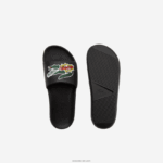 Lacoste מגלשות סינתטיות קרוקו DZ4D0D1761 שחור 02h גברים - Image 4