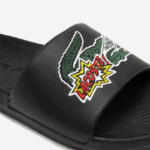 Lacoste מגלשות סינתטיות קרוקו DZ4D0D1761 שחור 02h גברים - Image 5
