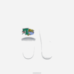 Lacoste מגלשות סינתטיות קרוקו DZ4D0D1768 לבן/ירוק 082 גברים - Image 4