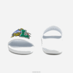 Lacoste מגלשות סינתטיות קרוקו DZ4D0D1768 לבן/ירוק 082 גברים - Image 5
