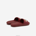 Lacoste מגלשות סינתטיות קרוקו DZ4D0D1774 צהוב בורדו amr גברים - Image 3