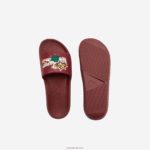 Lacoste מגלשות סינתטיות קרוקו DZ4D0D1774 צהוב בורדו amr גברים - Image 4