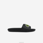 Lacoste מגלשות סינתטיות קרוקו DZ4D0D1808 שחור וירוק 1b4 גברים