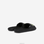 Lacoste מגלשות סינתטיות קרוקו DZ4D0D1808 שחור וירוק 1b4 גברים - Image 3