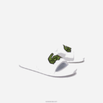Lacoste מגלשות סינתטיות קרוקו DZ4D0D1809 לבן/ירוק 082 גברים - Image 2