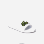 Lacoste מגלשות סינתטיות קרוקו DZ4D0D1809 לבן/ירוק 082 גברים