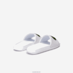 Lacoste מגלשות סינתטיות קרוקו DZ4D0D1809 לבן/ירוק 082 גברים - Image 3