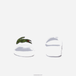 Lacoste מגלשות סינתטיות קרוקו DZ4D0D1809 לבן/ירוק 082 גברים - Image 5