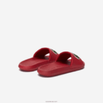 Lacoste מגלשות סינתטיות קרוקו DZ4D0D1810 אדום ירוק t2q גברים - Image 3