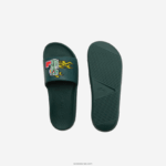 Lacoste מגלשות סינתטיות קרוקו DZ4D0D2758 ירוק 1m8 נשים - Image 4