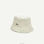 Lacoste מורשת הפיך מוצק או דלי בדוק DZ4D0D2929 בצבע בז' ירוק נשים - Image 5