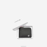 Lacoste מחזיק כרטיס רוכסן עם כיתוב ניגודי DZ4D0D2134 שחור 000 גברים - Image 4