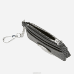 Lacoste מחזיק כרטיסי עור עם גרגירים עם וו נצמד DZ4D0D2810 שחור 000 נשים - Image 3