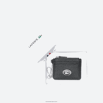 Lacoste מחזיק כרטיסי עור עם גרגירים עם וו נצמד DZ4D0D2810 שחור 000 נשים - Image 4