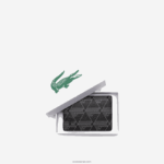 Lacoste מחזיק כרטיסים אנכיים בהדפס מונוגרמה DZ4D0D1990 מונוגרמה נואר גרי H45 גברים - Image 3