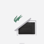 Lacoste מחזיק לכרטיסי עור עגל שאנטאקו DZ4D0D1988 שחור 000 גברים - Image 4