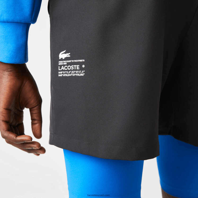 Lacoste מכנס ספורט מובנה 3 ב-1 DZ4D0D1423 שחור כחול 985 גברים - Image 3