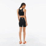 Lacoste מכנסי אופניים קצרים מפוליאסטר ממוחזר DZ4D0D2456 שחור c31 נשים - Image 3