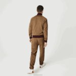 Lacoste מכנסי אימונית אקארד מונוגרמה חיה DZ4D0D1186 בז' בורדו mkj גברים - Image 3