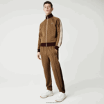 Lacoste מכנסי אימונית אקארד מונוגרמה חיה DZ4D0D1186 בז' בורדו mkj גברים - Image 7