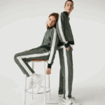 Lacoste מכנסי אימונית אקארד מונוגרמה חיה DZ4D0D1187 ירוק בז '7m4 גברים