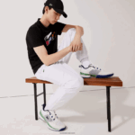 Lacoste מכנסי אימונית מבד קל משקל DZ4D0D549 לבן 001 גברים - Image 2