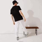Lacoste מכנסי אימונית מבד קל משקל DZ4D0D549 לבן 001 גברים - Image 3