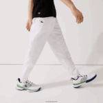 Lacoste מכנסי אימונית מבד קל משקל DZ4D0D549 לבן 001 גברים - Image 7