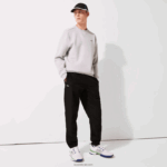Lacoste מכנסי אימונית מבד קל משקל DZ4D0D550 שחור 031 גברים