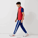 Lacoste מכנסי אימונית ממותגי ספורט DZ4D0D1119 כחול אדום לבן an3 גברים
