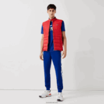 Lacoste מכנסי אימונית ממותגי ספורט DZ4D0D1119 כחול אדום לבן an3 גברים - Image 4
