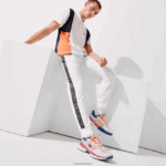 Lacoste מכנסי אימונית ממותגי ספורט DZ4D0D1120 לבן כתום כחול כהה asr גברים