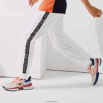 Lacoste מכנסי אימונית ממותגי ספורט DZ4D0D1120 לבן כתום כחול כהה asr גברים - Image 4